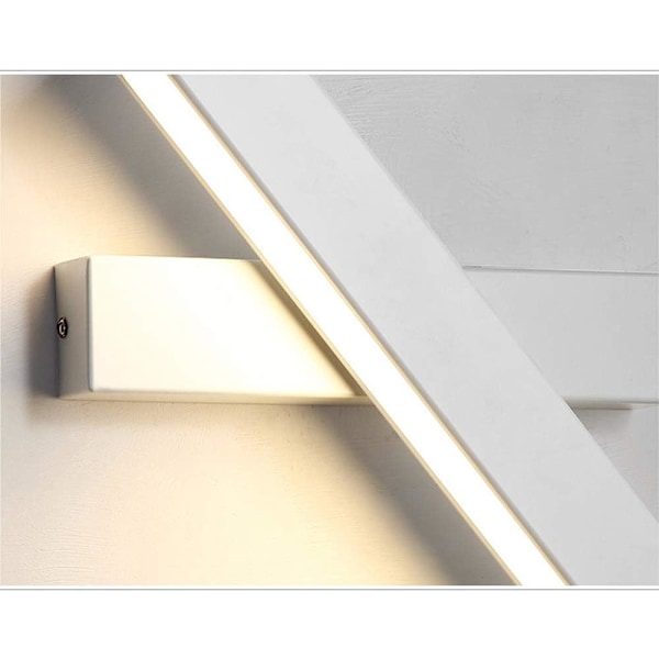 Vägglampa för Sovrum, Modern Roterbar LED Vägglampa med 360° Justering, Akryl Lampskärm för Varmt Ljus och Energibesparing