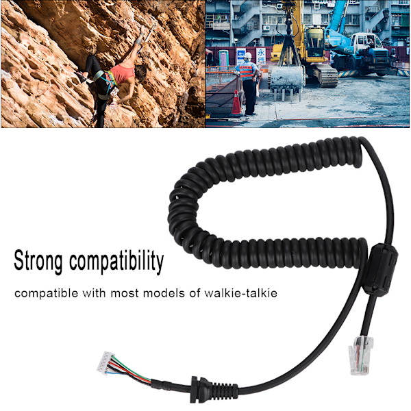 Updated Version For YAESU 6 Pin Hand Microphone Cable With Magnetic Ring Accessories