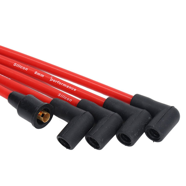 5 stk. 8mm røde silikone HT tændkabler tændrør ledninger kabler til MGB 1800cc modeller