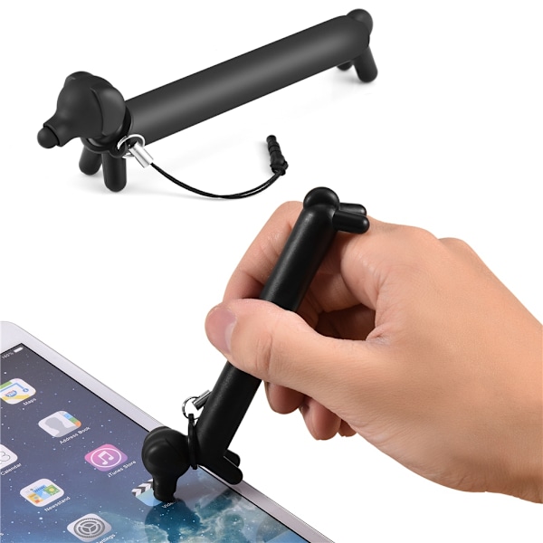 Hundetype udskiftning kapacitiv touch screen stylus pen universal til telefon  tablet (gravhund)
