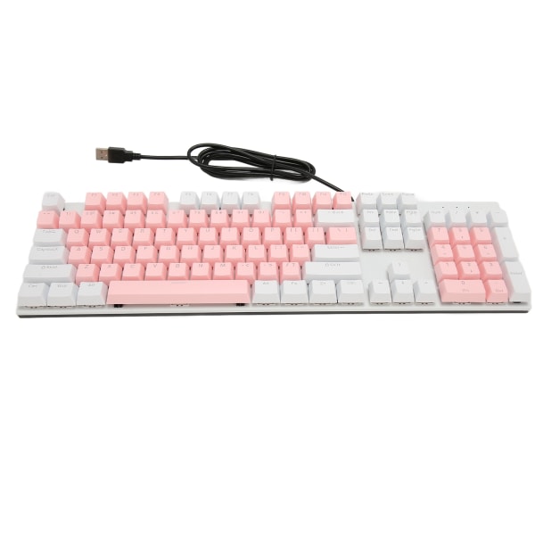 Full Size Mekanisk Tangentbord 104 Tangenter USB Trådbundet SpelTangentbord med Numeriskt Tangentbord Röd Switch för Windows
