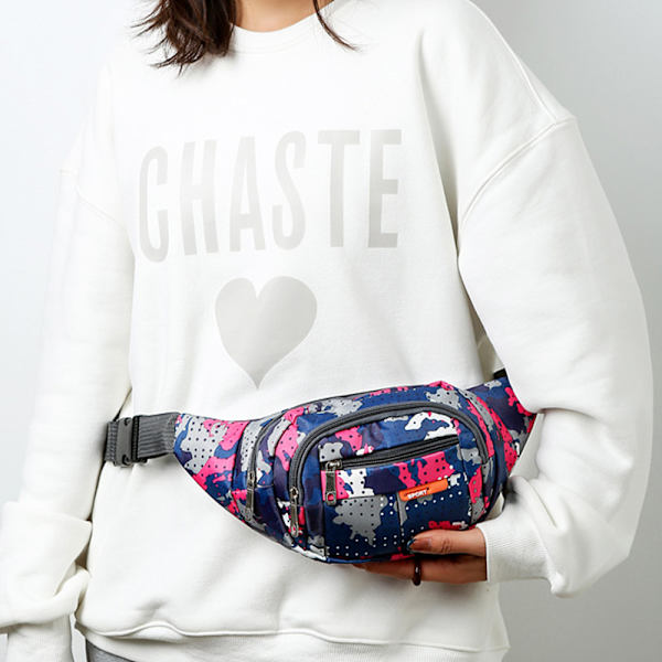 Fanny Pack Fickor Midjeväska Justerbart Bälte för Män och Kvinnor Löpning, Cykling och Fiske