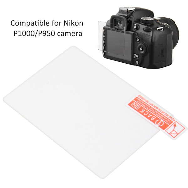 LCD-skärmskydd kompatibel med Nikon P1000/P950 härdat glas skärmskydd AntiScrach