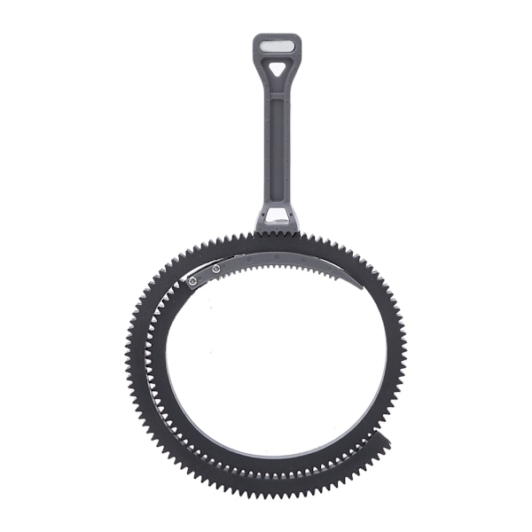 Plastisk holdbar justerbar zoom follow focus fokuseringshåndtag med gearring til DSLR-kamera grå