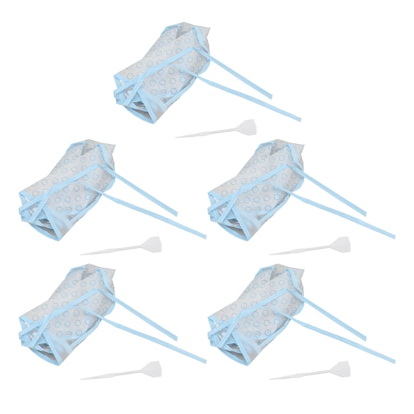 5PCS Hårhätta för slingor Engångsfärgning Frisör Frostning Färghätta med plasthake för frisörsalong