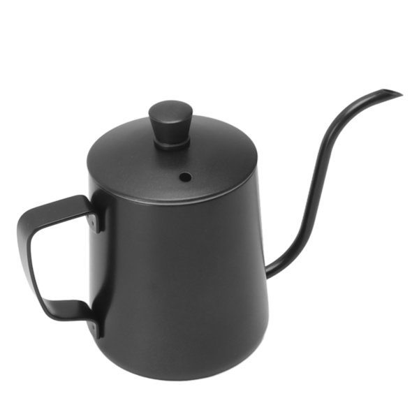 Häll över kaffekanna Lång smal pip 304 Rostfritt stål Gåshals Häll över handdropp Te Kaffe Kanna
