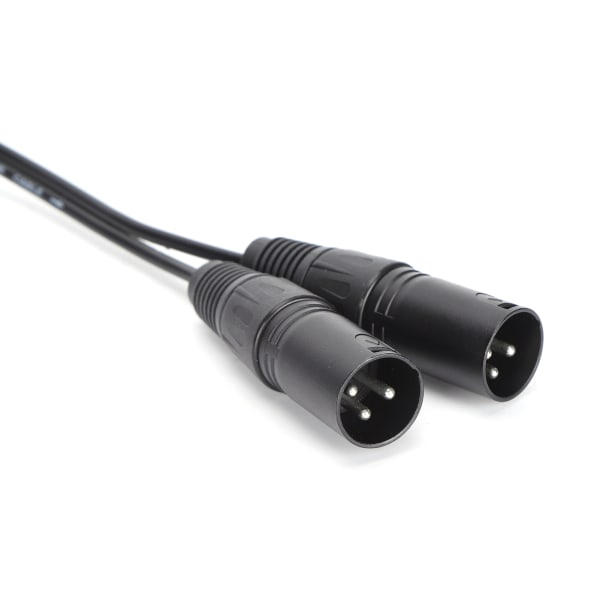 Mikrofonkabel 3,5 mm kontakt til dobbel XLR hann-adapter Interc