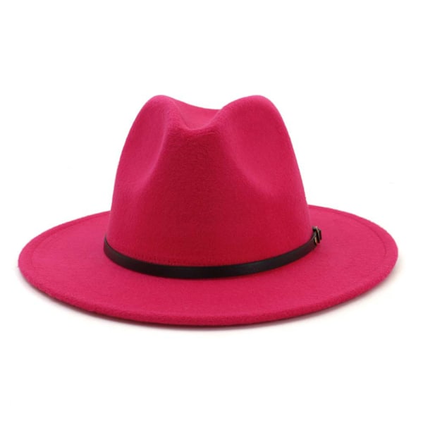 Dame- og herrebelte spenne Fedora hatt bred brem klassisk retro ull  Panama hodeplagg