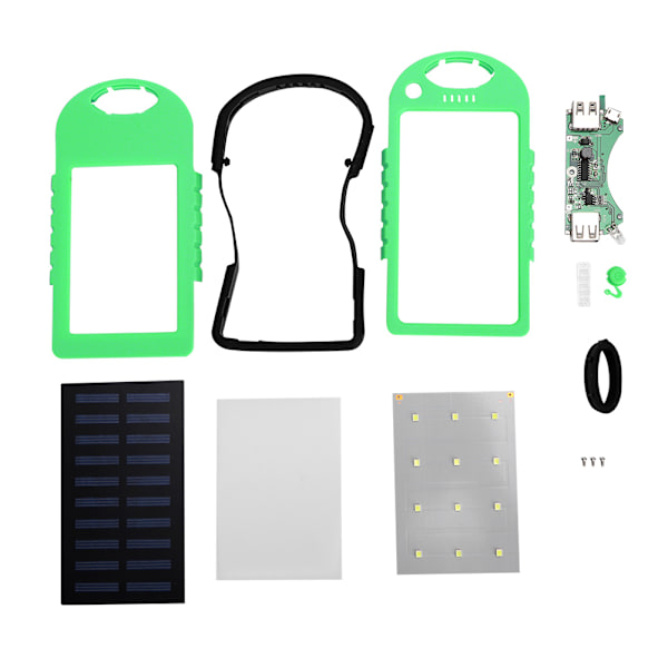 Batteridriven bärbar mobiltelefon powerbank-laddningsbox för iPhone med LED-ljus (grön)