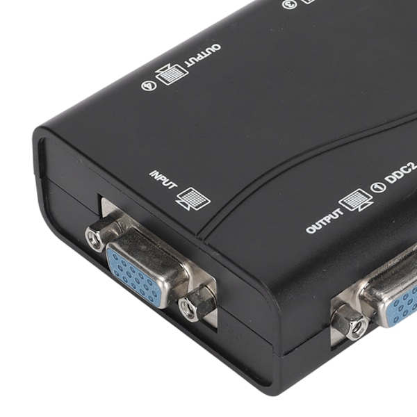 VGA-splitter 1 inn 4 ut 250MHz 1920x1440 USB-drevet HD-videosplitter for bærbar PC, projektor, TV