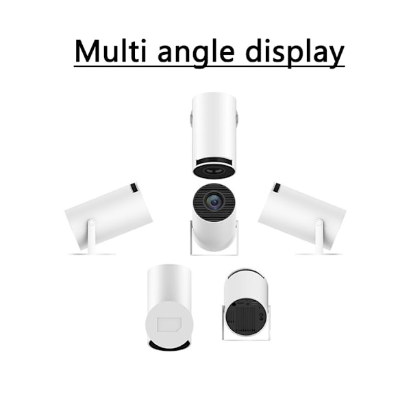 Mini Projektor, 4K Full HD 1080P Multimedia-kompanjon, 180° Rotation För Flexibel Placering, Automatisk Keystone-korrigering För Omedelbar Justering, Idealisk