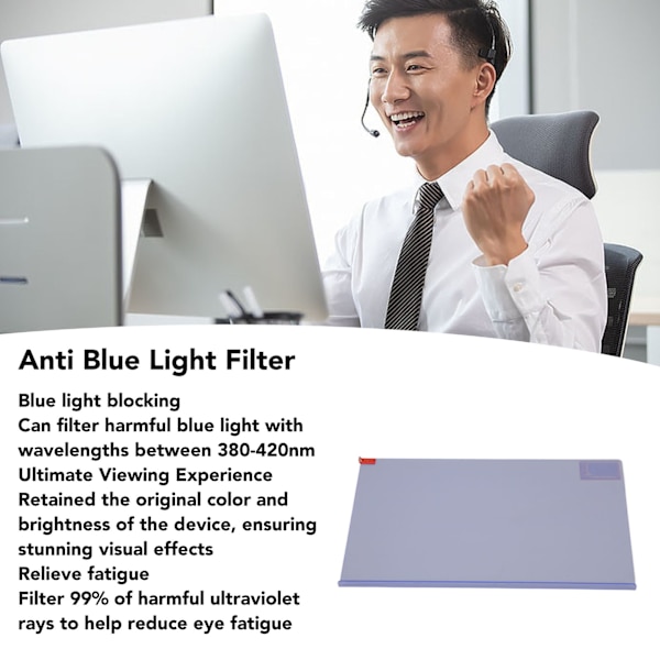 Bærbar skærmbeskytter 24 tommer Anti Blue Light Anti Scratch Monitor skærmbeskytter panel til computer