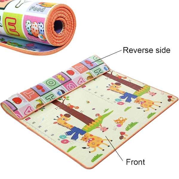 Baby Play Mat, Playmat Baby Crawling Mat for Floor Baby Mat Large, Plush Surface Foldable Non-Slip