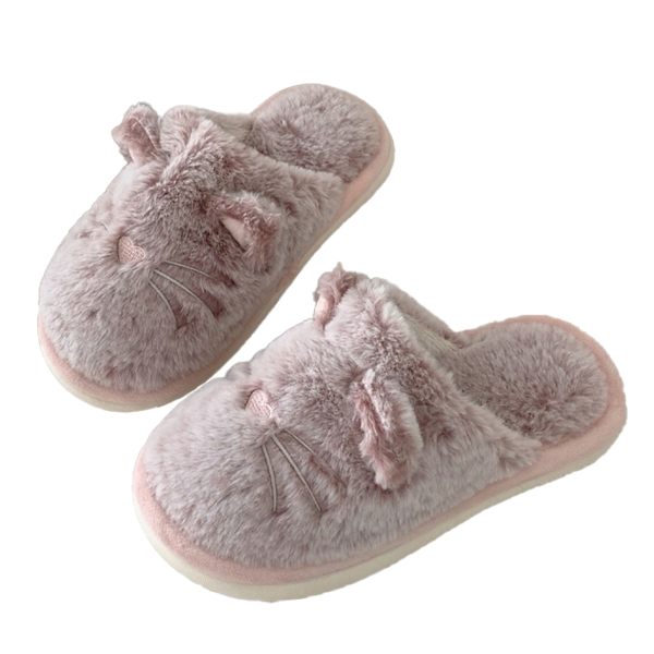 Tofflor för kvinnor Fuzzy Cute Animal Memory Foam Indoor House