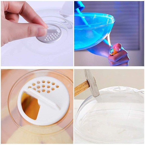 Mikrovågsugnslock med justerbara ångventiler, stänkskydd för att hålla mikrovågsugnen ren, värmebeständigt BPA-fritt transparent design matskydd för