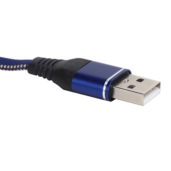 Micro USB-laderkabel forlengelse nylonflettet hurtigladingssnor for Android-mobiltelefoner blå