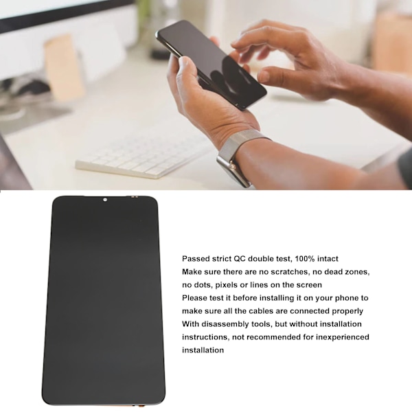 Mobiltelefon LCD-skjerm Digitizer Montering Reservedel Skjermmontering for Redmi 9T Telefon