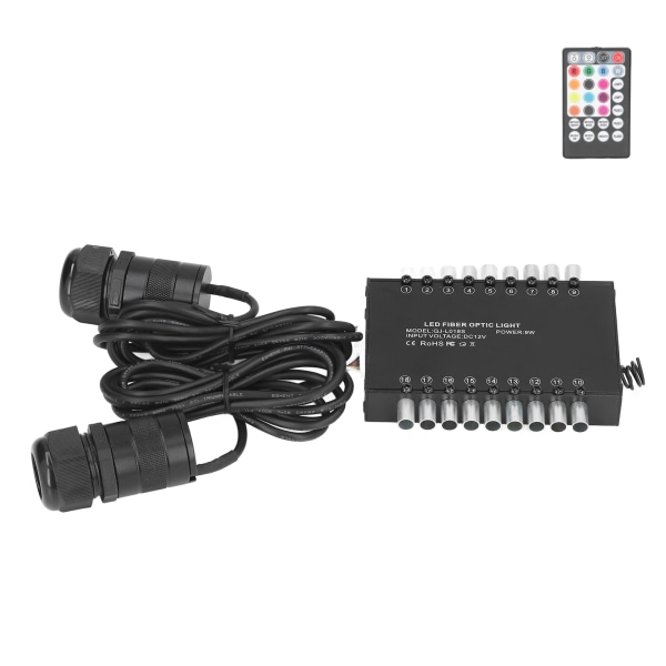 LED-fiberoptisk ljus Bluetooth APP 18 hål RGBW LED-fiberoptik