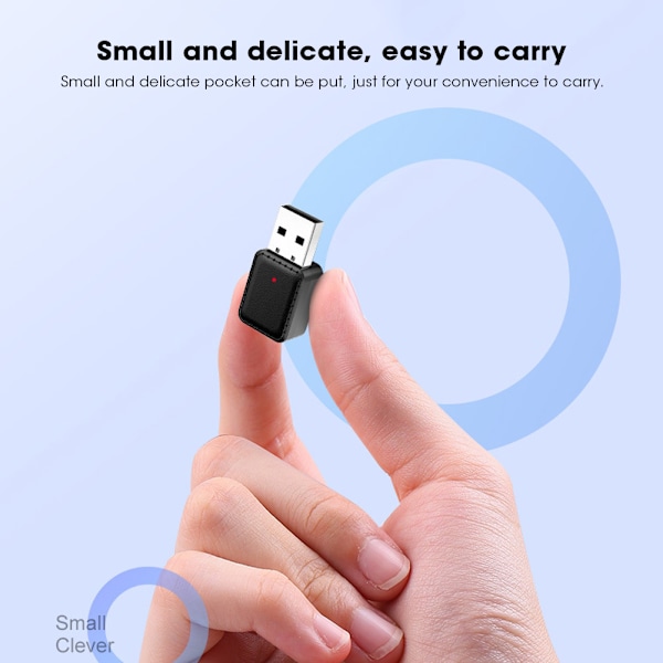 Bluetooth trådlös adapter 5.0 mottagare och sändare två i en sändtagare svart