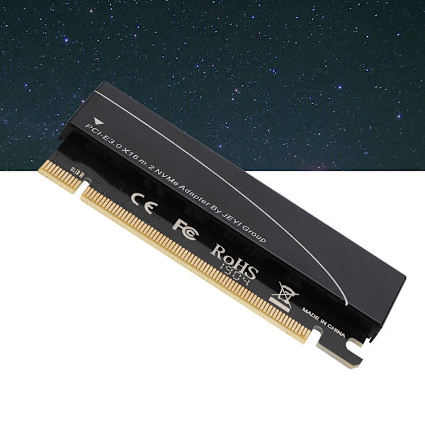 NVME M.2 - PCIE3.0 -laajennussovitinkortti, jossa piidioksidigeelijäähdytyslaatat (musta)