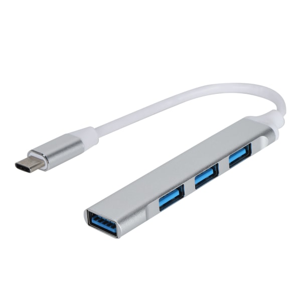 Type C -keskitin 4-in-1 Mini Kannettava Type C - USB 3.0 -keskitin Moniporttisovitin Kannettaville Tietokoneille ja Muille Type C -porttilaitteille