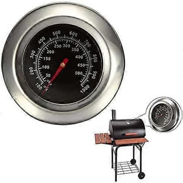 Grilltermometer i rustfritt stål, BBQ-grilltermometer med sondeovntermometer