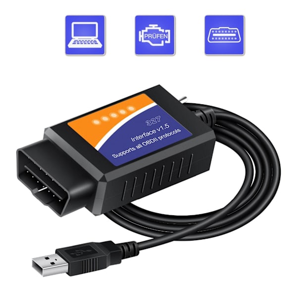 OBD2 Diagnostisk Anslutningskabel USB-gränssnitt Automatisk Felkontrollverktyg Passar för Ford