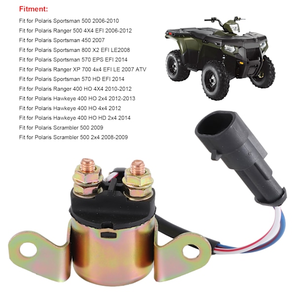 Startrelä Solenoid 4012001 Ersättning Passar för Polaris Sportsman/Ranger/ Scrambler/ Hawkeye