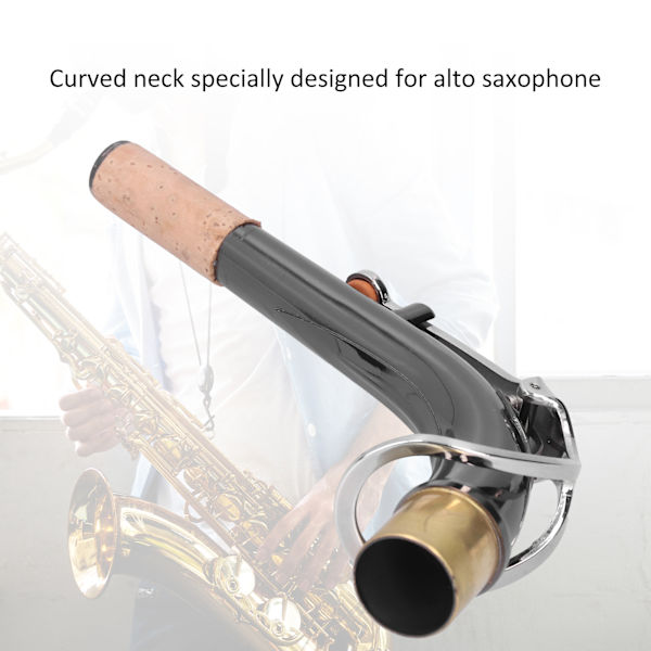 Alto Saksofon Albue Bøy Nakke Rør Musikk Instrument Tilbehør B75 18 X 2 X 8 cm