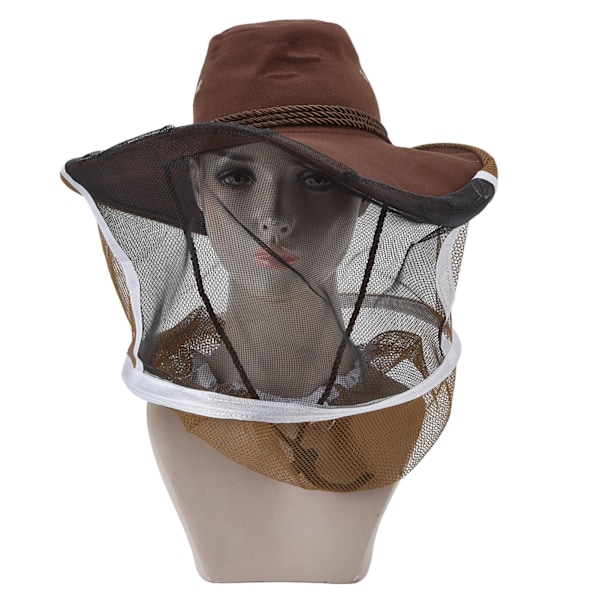 Professionella biodlingsartiklar, cowboy-stil andningsbar biodlarhatt, tät halsförslutning med resår för överlägset skydd, stilfull och
