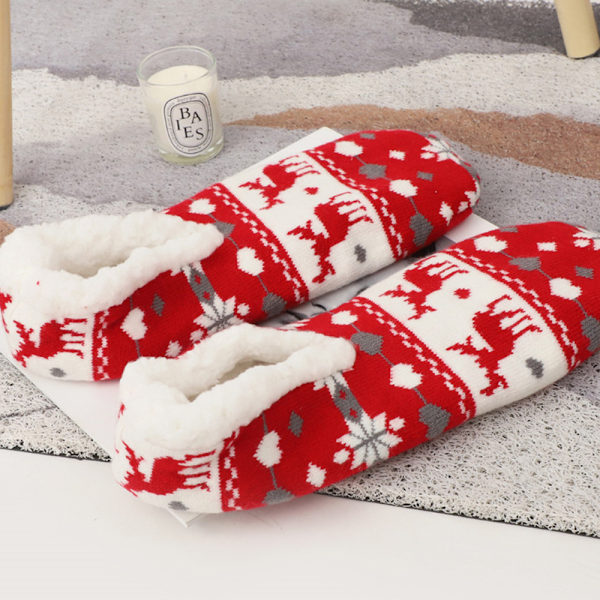 Dame Tøffel Sokker Varme Fuzzy Fleece-foret Indendørs Anti-Skid