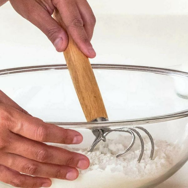 Rustfrit stål brøddej håndpiskeris ægpiskeris mixer til DIY