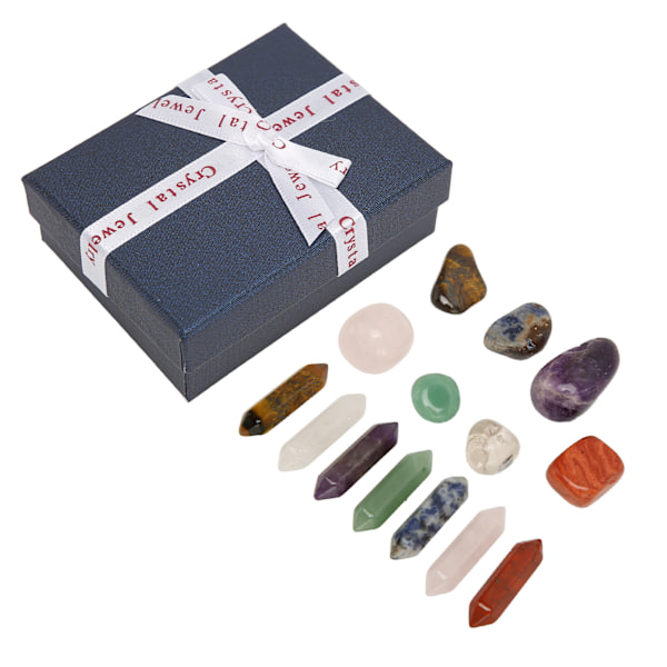 Reiki Ädelsten Meditationsterapi, Helande Kristallstenar Set För Andliga Praktiker, Energibalanserande Naturliga Sten Chakra Vändstenar, Idealisk