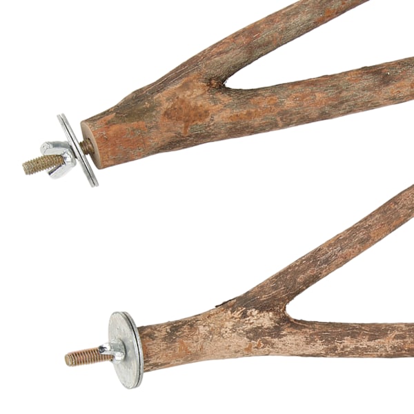 Fågelpinne Stativ Set Naturligt Trä Bur Pinne Stativ för Papegojor att Stå Klättra och Leka