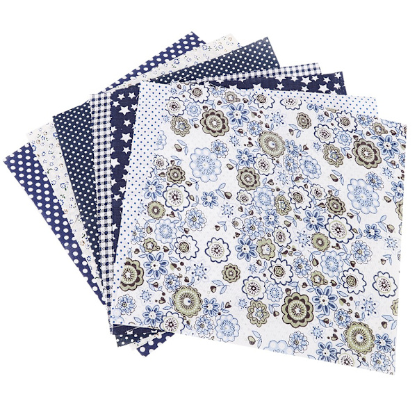 7 kpl / sarja 100% puuvilla Batiks ompelukangas käsityökankaalle DIY-lompakolle tyynynpäälliselle (S)