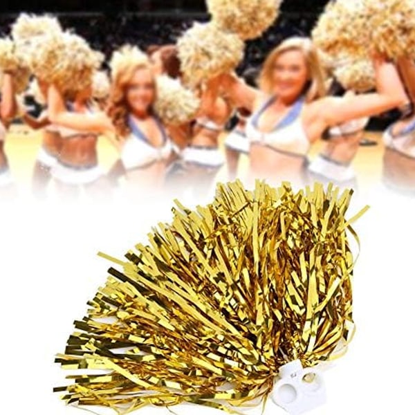 6 kpl Cheerleader Pom Poms Cheer Urheilujuhlatanssi Tarvikkeet (kultainen)