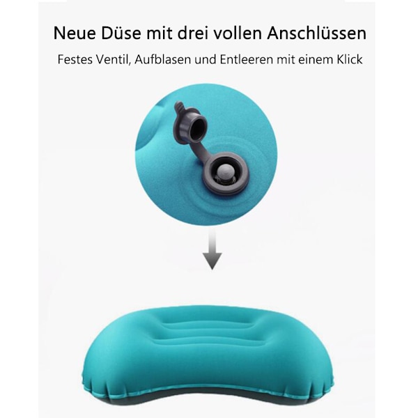 Multifunktionell Kudde, Ergonomiskt Nackstöd med U-formad Design, Ultralätta Uppblåsbara Campingkuddar, Polyesterfibermaterial Erbjuder En