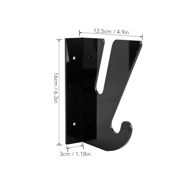 2 stk. Akryl Skateboard Rack Vægmontering Skateboard Opbevaringshylde Belastning Bærende Skateboard Hanger med Kroge