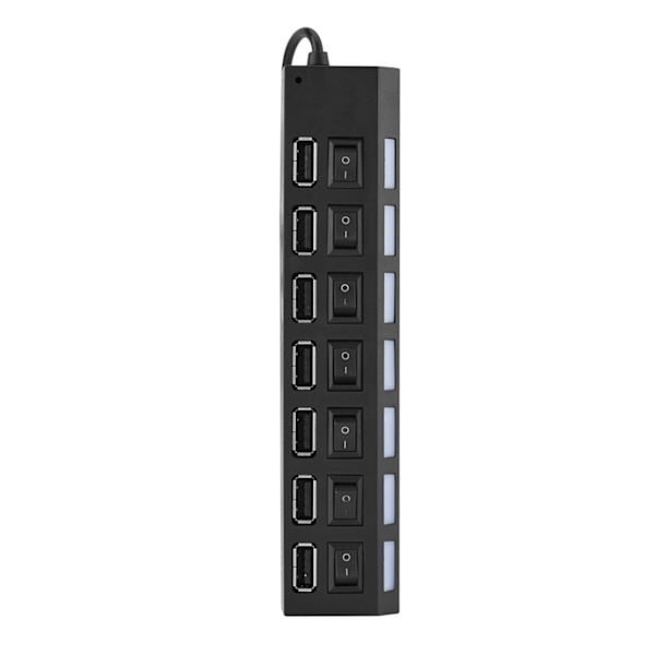 480 Mbps 7-portars USB-hubb utan konflikter Plug & Play 7-portars USB 2.0-hubb för mus/skrivare/skanner