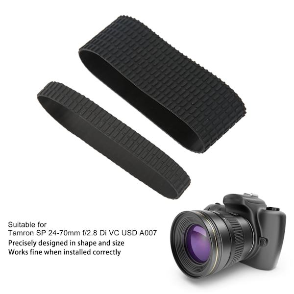 Objektiivin zoomauskahvan kumirengas Objektiivin tarkennuskahvan kumirengas Tamron SP 24‑70mm F/2.8 Di VC USD A007 -kameran korjausosalle