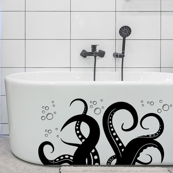 Smidig yta för enkel applicering, avtagbara väggdekaler perfekta för hem och barnkammare, Kraken bläckfiskarmar ger glädje