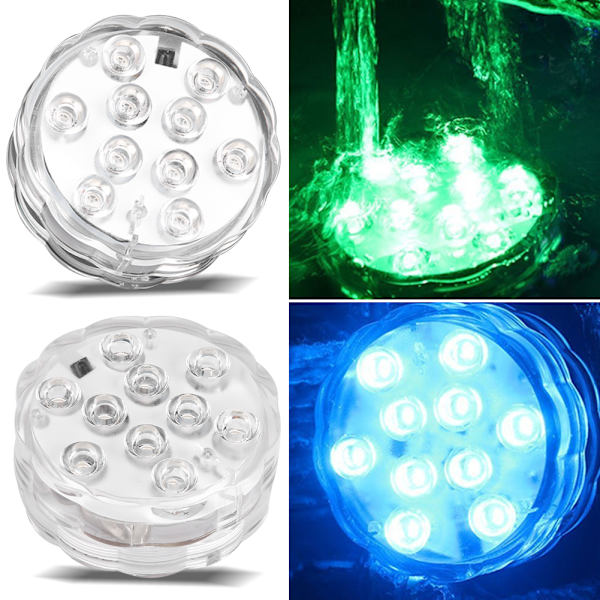 Fjärrkontroll nedsänkbar vattentät LED-lampa färgförändrande akvarium fisk tank dekor