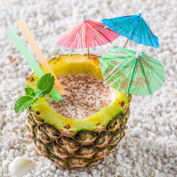 Cocktail Enchantment: Handgjorda Miljövänliga Cocktailparaplypinnar i Blandade Färger, Perfekt Tropisk Dekoration För Minnesvärda Fester Och Evenemang,