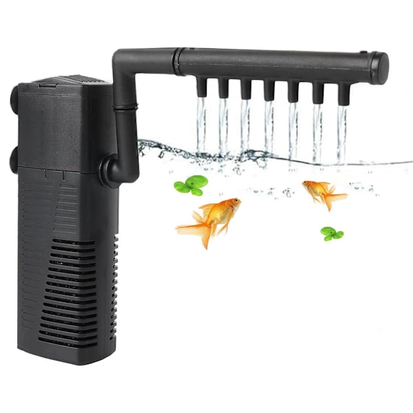 Akvariepumpe med aktivt kulfilter 600 L/H
