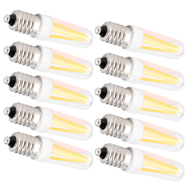 10 st 3W Liten Glödlampa E14 Sockel Varm Vit Hembelysning Glödlampa för C