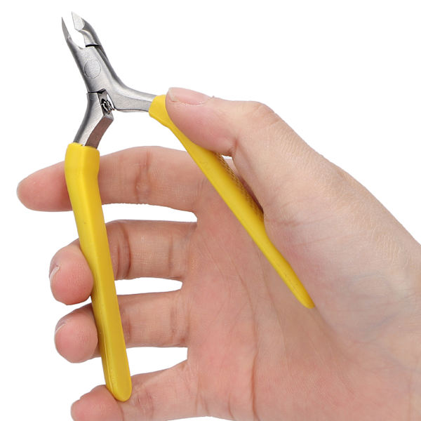 Professionell nagelbandstrimmer i rostfritt stål, nagelbandstång i rostfritt stål, halkfri silikonnagelklippare