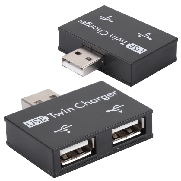Mini høykvalitets laderforlenger USB-hubforlenger for bærbar PC/stasjonær svart