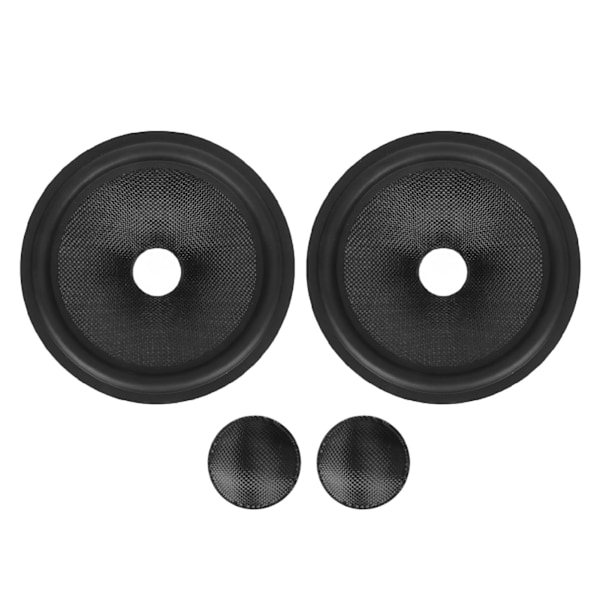 2 st papperhögtalarkon subwooferspölar trumpapper 1,4 tum innerdiameter med gummisurround för 8 tum högtalare