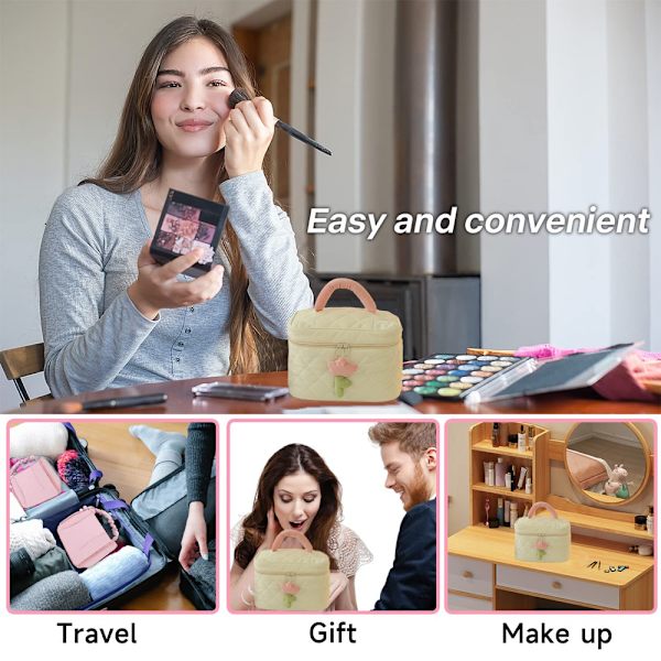 Kosmetisk väska Toalettväska Makeup Necessär Organizer för damer  Organizer Necessär Smycken/Toalettartiklar/Kosmetika/Borstar