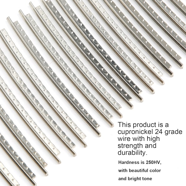 24 stk gitarbåndsett i cupronickel for Fender/Gibson erstatningstilbehør 2,7 mm